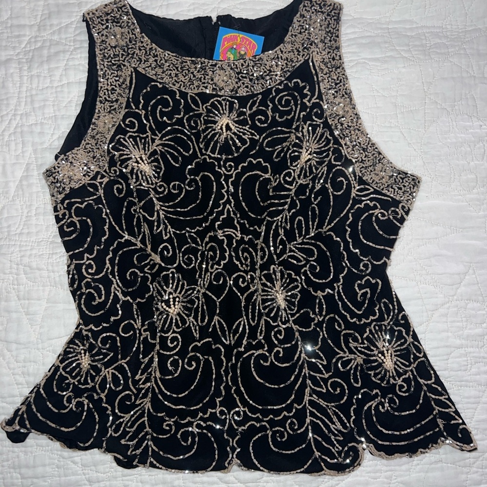 Women’s beaded tank top